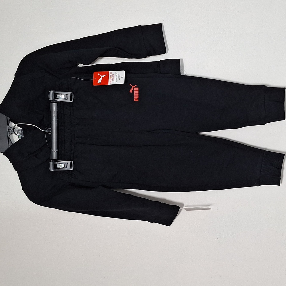 PUMA Black and White Tracksuit Sweatsuit 2 Piece Set - Picture 3 of 6